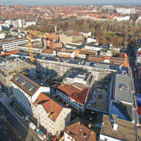 Baustelle an der Flaschenhofstraße in Nürnberg © Siedlungswerk Nürnberg GmbH
