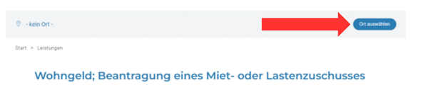 Screenshot Infoseite Beantragung Miet- oder Lastenzuschuss Screenshot Infoseite Beantragung Miet- oder Lastenzuschuss