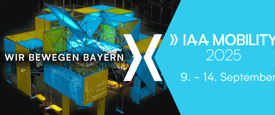 Animierte Grafik mit Text IAA Mobility 2025, 9. - 14. September - © StMB