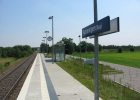 Bahnsteig in Rammingen an der Strecke München - Memmingen
