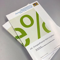 Broschüre des Modellvorhabens "e% - Energieeffizienter Wohnungsbau"